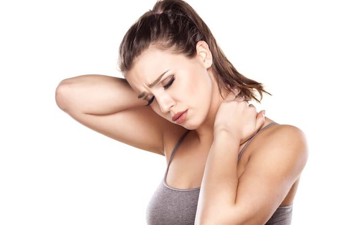 Dolor y rigidez en el cuello - síntomas de la osteocondrosis cervical